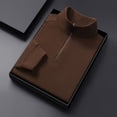 thumbnail image 4 of pstuiky camisas de manga larga para hombre, Blusa/camisa informal y moderna de color liso con cuello alto, manga larga y bolsillo con cremallera para hombre top de hombre xl, 4 of 6