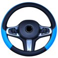 thumbnail image 2 of Microfiber Leather Non-slip Steering Wheel Cover (Red Black) for Automotive, 2 of 3