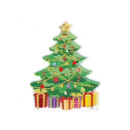 

5D Christmas Diamond Painting Hanging Light Festive Rhinestone LED Lamp Pendant DIY Home Party Art Craft Decoration