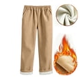 thumbnail image 3 of OGLCCG School Uniform Pants for Boys Fleece Lined Winter Warm Dress Pants High Rise Straight Leg Flat Trousers with Pockets Size 13, 3 of 8