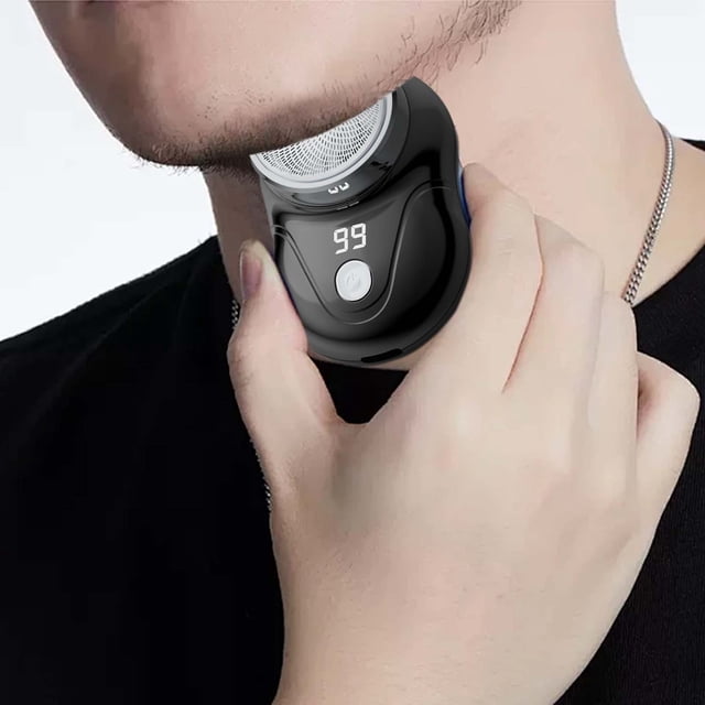 Dvkptbk Travel Electric Shaver High Speed Electric Beard Shaver Compact Electric Shaver Portable Face Beard Shaver Water Proof Travel Shaver Mens Rotary Shavers
