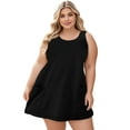 thumbnail image 6 of LANREMON Womens Dress Summer Plus Size Sundresses for Women Black Scoop Neck Loose Fit Sleeveless Dresses with Pockets 3XL, 6 of 6