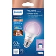 thumbnail image 2 of Philips WiZ LED A19 Full Colour Smart Bulb 1PK, 2 of 5