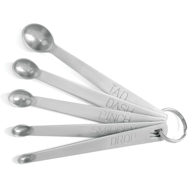  5 Pcs Measuring Spoons Set, Stainless Steel Tablespoon Measure  Spoon, Small Teaspoon, Mini Spoon for Home Kitchen Baking Cooking: Home &  Kitchen