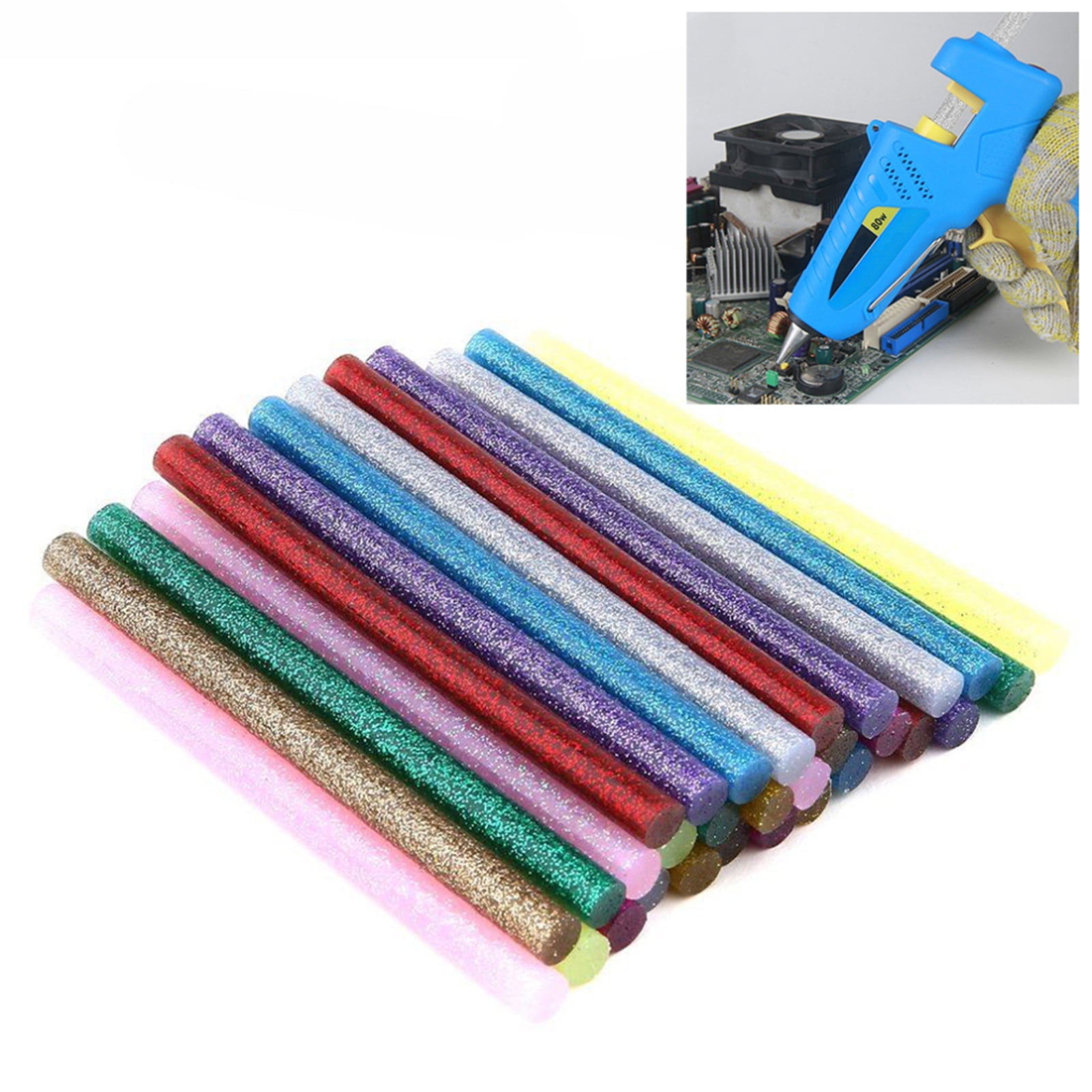 30Pcs/Set Colored Hot Glue Sticks, Hot Melt Glue Sticks Full Size