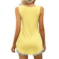 thumbnail image 6 of VEKDONE Womens Sleeveless Tank Tops Casual Hide Belly Pleated Flowy Tanks Summer Solid Color Loose Lightweight Vests Yellow Small, 6 of 9