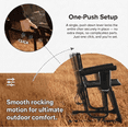 thumbnail image 4 of Avaar Outdoor Folding Rocking Camp Chair w/Cup Holder, 400lbs Capacity, Black, 4 of 10