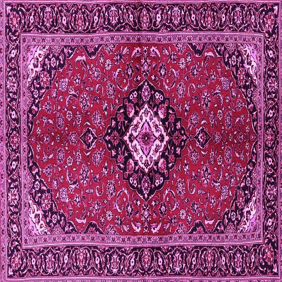 Ahgly Company Indoor Square Persian Pink Traditional Area Rugs, 7' Square