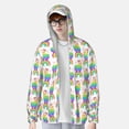 thumbnail image 2 of Fotbe Rainbow Llama Chaqueta con Protección Solar UPF 50+ para Hombre y Mujer, Camisa con Capucha y Bolsillos-Medium, 2 of 7