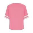 thumbnail image 5 of Efsteb Girls Oversized T Shirts Summer Striped Short Sleeve Tops Casual Crewneck Loose Tshirt Tunic Shirt (Hot Pink,6-7 Years), 5 of 6