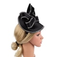 thumbnail image 6 of Oversized Bowknot Fascinator Hat With Rhinestones Trim Decors For Bridal Ceremonies Outdoor Event And Special Celebratio, 6 of 9