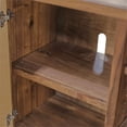 thumbnail image 6 of Pemberly Row Contemporary 60" Herringbone Sideboard in Honey Walnut, 6 of 22