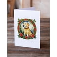 thumbnail image 2 of Cavalier Spaniel Christmas Flowers Greeting Cards Pack of 8 7 in x 5 in, 2 of 3