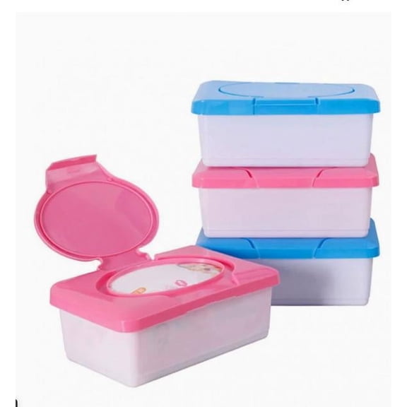 WEUVEB Red Wipe Dispenser Portable Storage Container with Lid for Home and Travel
