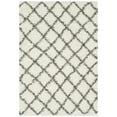 thumbnail image 5 of SAFAVIEH Dallas Jerrie Geometric Shag Area Rug, Ivory/Dark Grey, 6' x 6' Square, 5 of 11