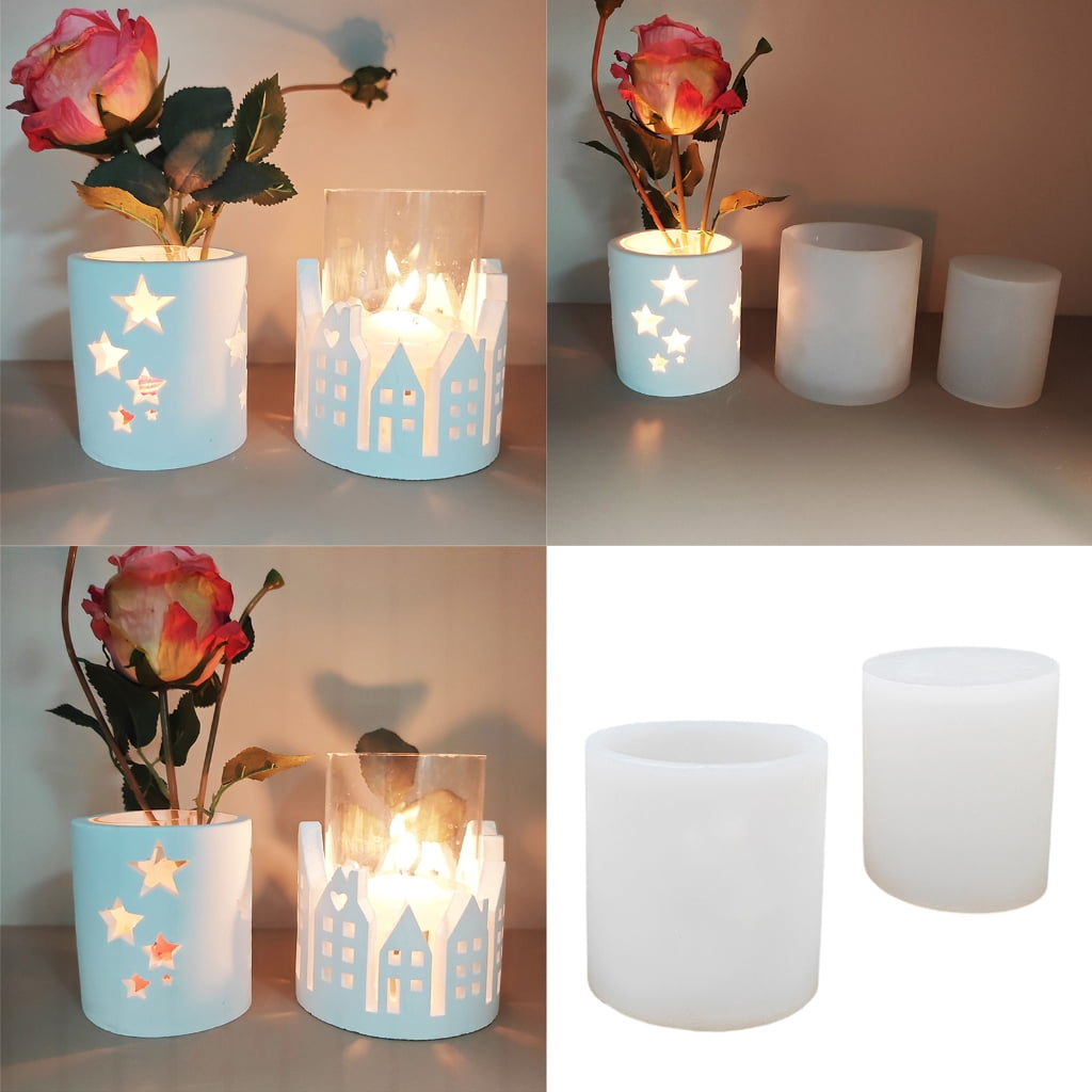 AOOOWER Silicone Resin Mold for Creating Decorative Candle Holders and Storage Containers
