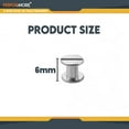 thumbnail image 3 of 50 Pack of Chicago Screw Post Binding Screws, 6mm Nickel Plated Metal Screw Posts, 3 of 7