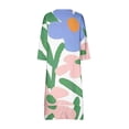 thumbnail image 5 of gbyLJF Cocktail Dress for Women Plus Causal Dress Business Casual Summer Dress Printed Dress Light Blue XXL, 5 of 5