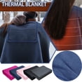 thumbnail image 3 of Apmemiss Clearance Layer Heating Blanket USB Multi-Purpose Electric Cozy Soft Blanket to Keep Warm Shawl Skirt Cover Leg Blanket with Temperature Controlled Timing Heating for Bedding (150×80cm), 3 of 3