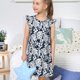thumbnail image 4 of Fotbe Hawaiian Style Vestido de Dormir para Niñas de 3 a 10 Años, Mangas Cortas, Estilo Princesa, Pijama Camisón con Mangas Voladas-Small, 4 of 6