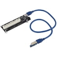 thumbnail image 2 of PCIE PCI-E PCI Express X1 to PCI Riser Card Bus Card High Efficiency Adapter Converter USB 3.0 Cable, 2 of 5