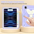 thumbnail image 7 of FJLBDE Case for iPad Air 11 (M3 2025/M2 2024) iPad Air 4/5 10.9 Inch (2020/2022) with Butterfly Stand, Protective Tablet Cover with Shoulder Strap for Kids Girls, Beige Purple, 7 of 7