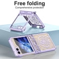 thumbnail image 3 of Allytechgroup Galaxy Z Flip5 Case, Hinge Protection Shockproof PC Back Cover Ani-Scratch Luxury Bumper Phone Case for Samsung Galaxy Z Flip 5, Purple, 3 of 7
