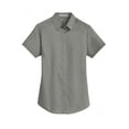 thumbnail image 5 of Port Authority Adult Female Women Plain Short Sleeves Shirt Monument Grey Large, 5 of 6