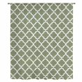 thumbnail image 2 of Green Morocco Sheer Curtains 45 Inches Long, Boho Farmhouse Abstract Geometric Simple Light Filering Curtains, Breathable Simi Curtain Privacy Drapes for Kitchen Bathroom Small Window Treatment, 2 of 9