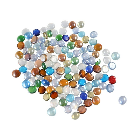 Milisten 1 Ensemble de Décors de Perles Plates Bricolage Perles de Verre Graviers Décoratifs Multifonctions Ornements Artisanaux Faits à la Main pour Maison Magasin (Rouge Bleu Vert)