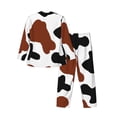 thumbnail image 2 of Bingfone Men'S Pajama Set 2 Piece Loungewear Pjs, Long Sleeve With Pajama Pants-Brown Black Cow, 2 of 9