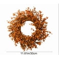 thumbnail image 2 of LiUMX Pumpkin Berry Hydrangea Wreath - 11.8 Inch Fall Decor with Maple Leaves | Plastic Artificial Wreath for Door, Thanksgiving & Holiday Decorations, 2 of 4