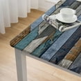 thumbnail image 5 of HAOXIT Tablecloth, Blue Grey Wood Planks Door Nails Country Life Theme Art, Rectangular Table Cover for Dining Room Kitchen Decor white, 5 of 8