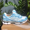 thumbnail image 2 of New With Box ASICS Gel-NYC Cream Arctic Sky Mens Shoes 1203A383-107 [Breathable], 2 of 6