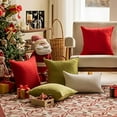 thumbnail image 5 of Outdoor Pillow Covers 16x16 Set of 4, Red Outdoor Throw Pillows for Couch Patio Waterproof Slipcovers for Christmas Holiday, 16 inches, 40 cm, 4 Pieces, Red, 5 of 8