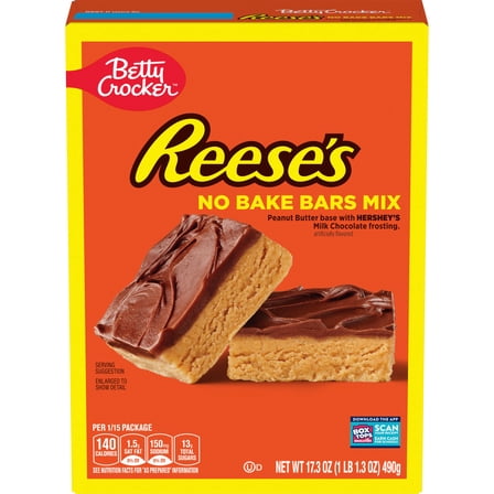 Pack Of 2 Betty Crocker Reese's No Bake Bars Mix, 17.3 oz (Package May Vary)
