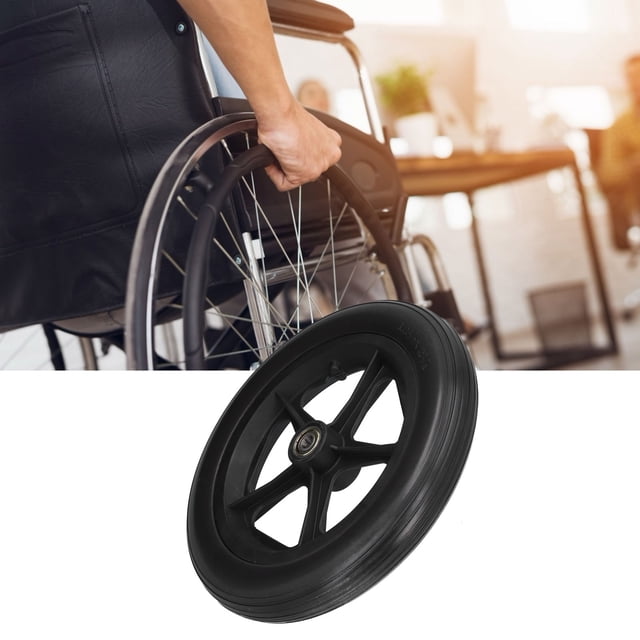 LYUMO Roue de Remplacement de Fauteuil Roulant Outils Matériels, Outils de Quincaillerie de Polyuréthane de Résistance à l'Abrasion de Roue Arrière de Fauteuil Roulant