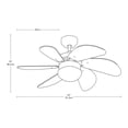 thumbnail image 3 of Ventilador de Techo"32 Clásico Blanco 6 Aspas 3 Velocidades LámparaYa 7905-1 / Benoni blanco, 3 of 5