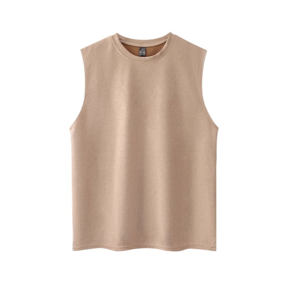 Yaoyar Men Fitness Round Neck Wide Shoulder Vest Sports Casual Slim Vest Men'S I-Shaped Vest Wide Shoulder Straps Sleeveless Tops Breathable Solid Color Quick-Dry Fitness Vest