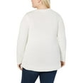 thumbnail image 2 of Style & Co. Womens Embroidered Pullover Sweater, White, Plus Size, 3X, 2 of 2