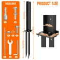 thumbnail image 3 of Dreizack Fence Post Repair Kit Heavy Duty H Shape Fence Post Anchor Ground Stakes for Repair Tilted, Broken Wood Fence Supports (4 PCS), 3 of 8