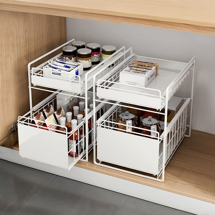 Under Sink Organizers and Storage, Metal Pull Out Cabinet