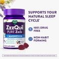 thumbnail image 4 of ZzzQuil PURE Zzzs Melatonin + Magnesium Sleep Aid Gummies, 2mg, Mixed Berry, 60 Count, 4 of 8