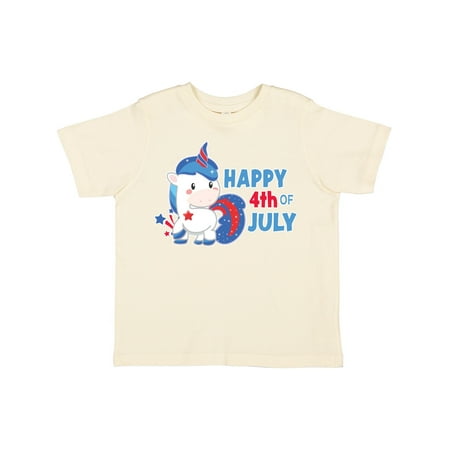 

Inktastic Happy 4th of July with Unicorn Gift Toddler Boy or Toddler Girl T-Shirt