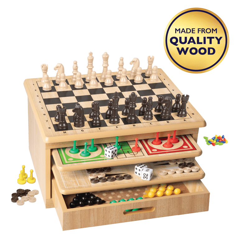 Classic Games 10-in-1 Game House with Wooden Storage Case photo 2
