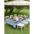thumbnail image 3 of Easter Eggs Outdoor Tablecloth - 60x84 Inch Rectangle Dining Table Cover, Rabbit Spring Botanical Wildflowers Bunny Blue Waterproof Outdoor Table Cloth with Umbrella Hole & Zipper for Picnic/Patio, 3 of 7