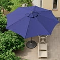 thumbnail image 6 of Beanss Outdoor Patio Umbrella, Table Umbrella with Push Button Tilt and Crank, 8 Ribs Market Umbrella, 6 of 9