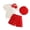 E189-Red, variant on hengsof 3 Piece Outfit for Baby Girls Fashion 3D Floral Ruffled Sleeve Round Neck Striped Top Pearl Shorts Skirt Beret Set Summer Clothing for Baby Girls Aged 0-3 Years