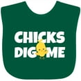 thumbnail image 3 of Inktastic Chicks Dig Me Boys Baby Bib, 3 of 4
