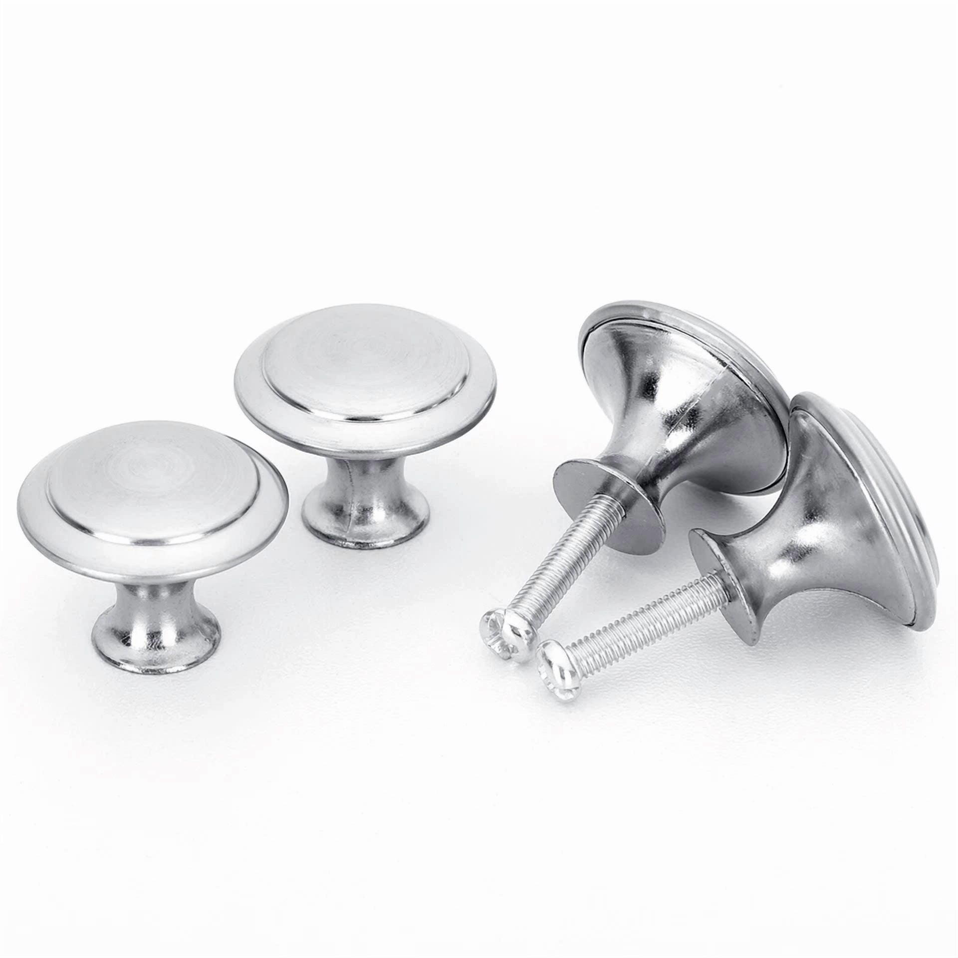 40 Pcs Brushed Drawer Knobs Stainless Steel Cabinet Handles Kitchen Door Pulls